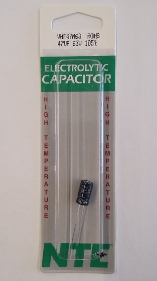 47uf 63V 105°C Radial Lead Electrolytic Capacitor