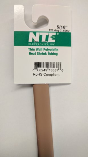 5/16" Brown 48" Thin Wall 2:1 Polyolefin Heat Shrink Tubing