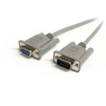 3Ft Beige Straight Through DB9 RS232 Serial Cable - M/F