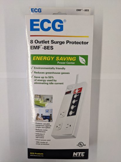 Surge Protector 8 Outlet Energy Saving Power Center 1050 Joules