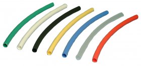 1/4" Heatshrink Assorted 7 Colors, 6", 10 Pieces, 2:1 Ratio