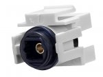 Toslink Female to Female Coupler Adapter Keystone Jack (White)