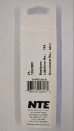 3 Amp (3AB) Ceramic Fuse (5Pk) Fast Acting 6x30mm