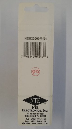 22,000uf 10V Axial Lead Electrolytic Capacitor
