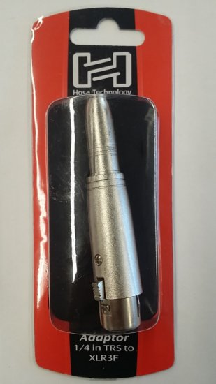 Adaptor 1/4 in TRS to XLR3F