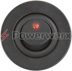 Powerwerx Panel Mount Red Switch On-Off SPST 15A 12VDC