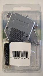 DB25 Female Connector Kit (Solder Type) Metalized Plastic Hood