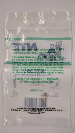 NTE395 T-PNP, Wide Band Linear Amplifier