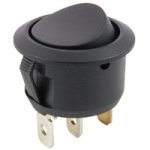 Snap-In Round Rocker SPDT On-None-On 125V 16A