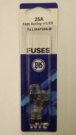 25 Amp Natural (ATM) Lighted Mini-Blade Fuse 32V(5Pk)Fast Acting