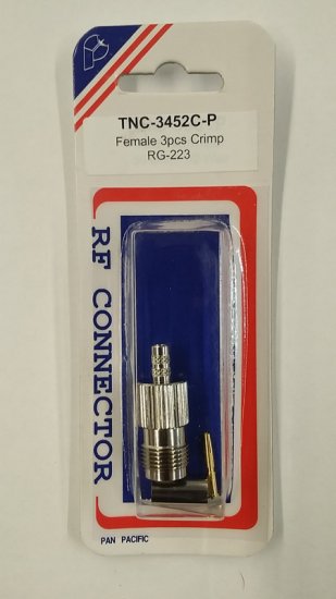 TNC Jack 3-Piece Crimp-On RG-58/U RG-58/AU RG223