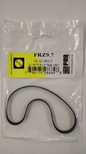 FRZ9.7 Flat Rubber Belt 9.7" IC, .2" CS, .033" Wall Thickness