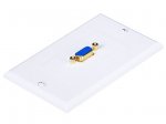 VGA Decora Wall Plate - 1 Port (Gold Plated)