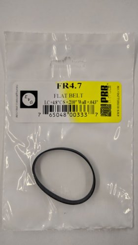 FR4.7 Flat Rubber Belt 4.8" IC, 0.21" CS, 0.043" Wall Thickness