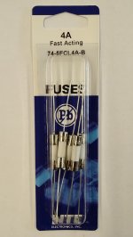 4 Amp (GDA-V) Axial Ceramic Fuse (5Pk) Fast Acting 5x20mm