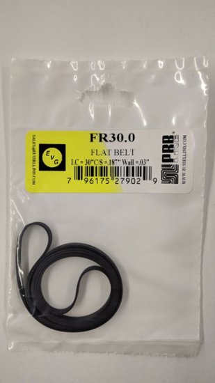 FR30.0 Flat Rubber Belt 30.0\" IC, .187\" CS, .03\" Wall Thickness
