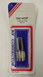 TNC Plug Twist-On RG-58/U