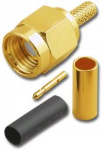 SMA Plug 3-Piece Crimp RG-174/U RG-316/U (Gold)