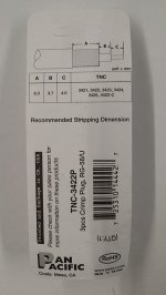 TNC Plug 3-Piece Crimp-On RG-58/U