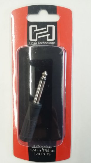 Adaptor 1/4in TRS to 1/4in TS