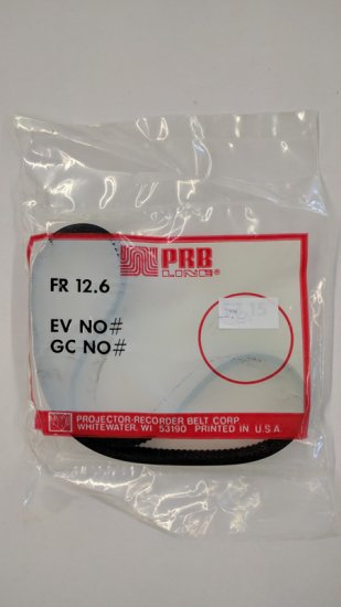 FR12.6 Flat Rubber Belt 12.6\" IC, .342\" CS, .112\" Wall Thickness
