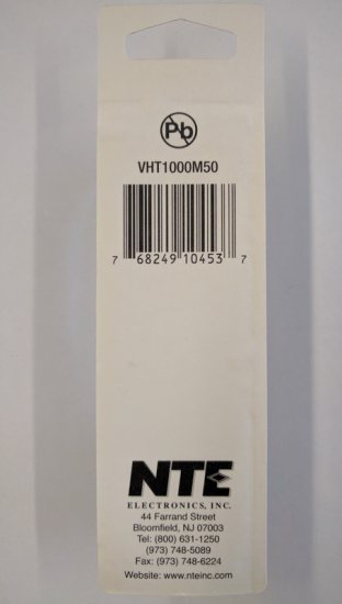 1,000uf 50V 105°C Radial Lead Electrolytic Capacitor