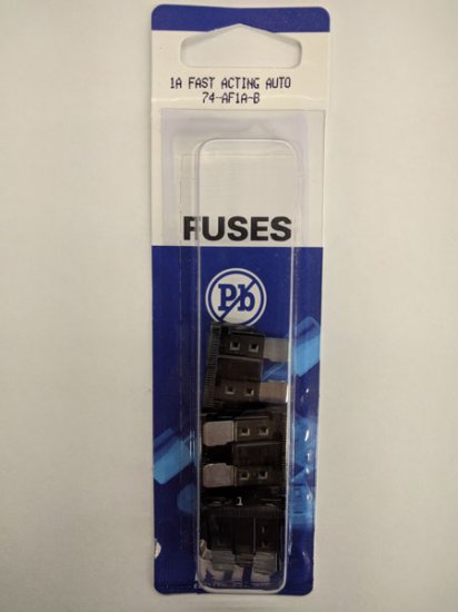 1 Amp Black (ATC) Blade Fuse 32V (5Pk) Fast Acting