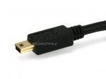 1.5Ft Black USB 2.0 A Male to Mini-B 5pin Male Cable w/ Ferrite