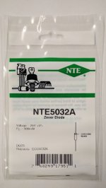NTE5032A Zener Diode 25.0V 1/2W, DO35