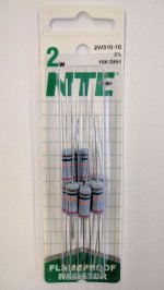 10K Ohm 2 Watt Metal Oxide Film Resistor (10Pk) 2% Tolerance