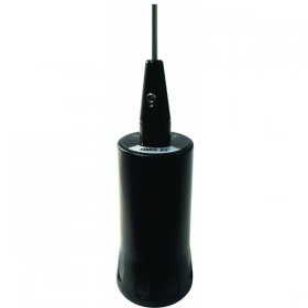 27-30MHz NMO Black Coil & Chrome Whip, Loaded 1/4 Wave 52.5"