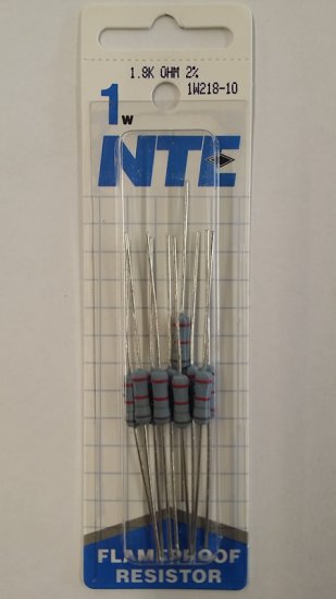 1.8K Ohm 1 Watt Metal Oxide Film Resistor (10Pk) 2% Tolerance