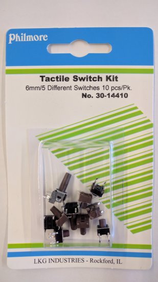 Tactile Button Assortment Kit (10Pk)