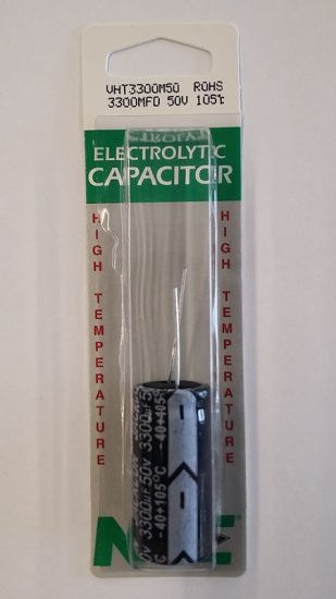 3,300uf 50V 105°C Radial Lead Electrolytic Capacitor