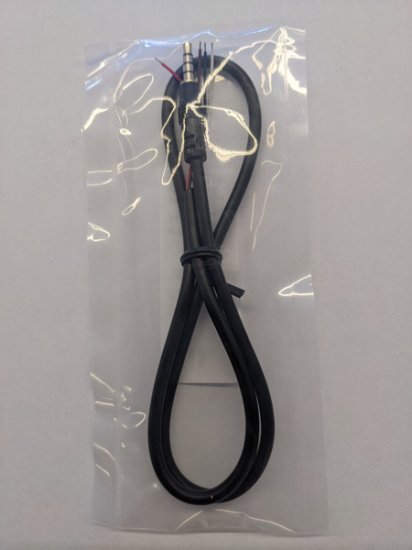 CT-53 Open-Ended 4-Pin Mic Plug (3.5mm) 1/8" 4-Conductor, 18inch