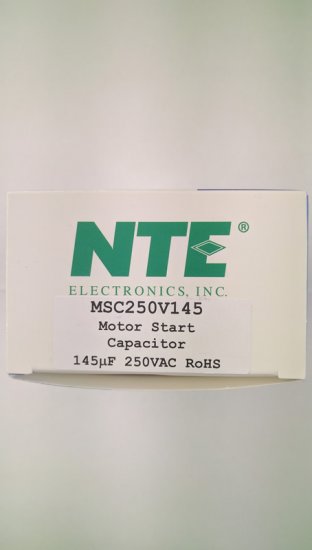 145-174uF 250VAC Motor Start AC Electrolytic Capacitor .25" Q.C.