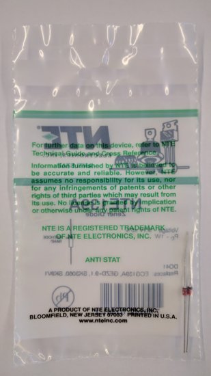NTE139A Zener Diode (2Pk) 9.1V 1W
