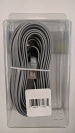 25Ft Silver Data Interconnect Cable (8P8C) For Data Pin1 to Pin1