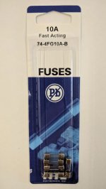 10 Amp (2AG) Fuse (5Pk) Fast Acting 4.5x15mm