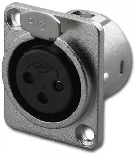 XLR3F 3 Pole Chassis Mount Jack