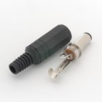 Size N 5.5/2.5mm Coaxial DC Power Plug Inline with Strain Relief