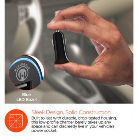 HyperGear Rapid Vehicle Charger w/Hybrid Micro-USB/USB-C