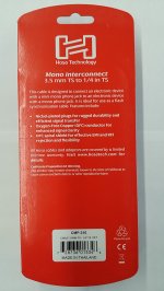 10Ft Mono Interconnect Cable 3.5mm TS to 1/4in TS