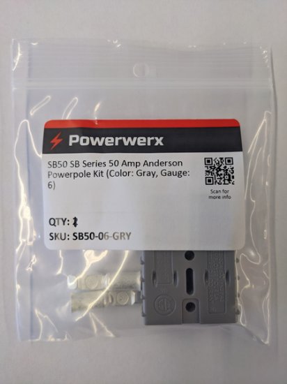SB50 SB Series 50 Amp Anderson Powerpole Kit (Gray) 6Awg