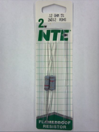 0.12 Ohm 2 Watt Metal Oxide Film Resistor (2Pk) 5% Tolerance