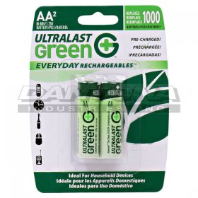 AA Ultralast 2-Pack 1.2V Rechargeable NI-MH Batteries