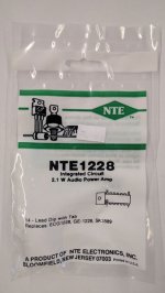 NTE1228 IC, Audio Power Amplifier, 2.1W, 14-Lead DIP w/Tab