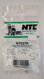 NTE276 Silicon Controlled Rectifier (SCR) Gate Turn-Off Thyristo