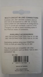 6 Pin 3191 International Mated Pair 0.093" Pins 12A Locking