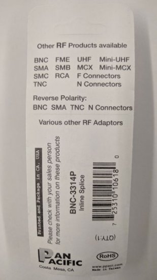 BNC Coupler Jack-Jack